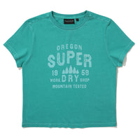 W Crop Fit Vintage Half T-Shirt