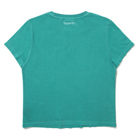W Crop Fit Vintage Half T-Shirt
