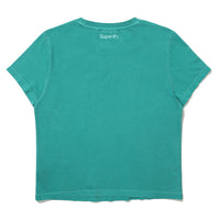 W Crop Fit Vintage Half T-Shirt