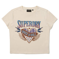 W Crop Heart Half T-Shirts