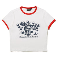 W Crop Raglan Festival Half T-Shirt