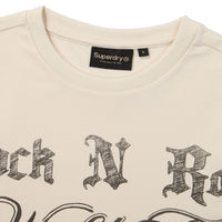 W Tight Crop Rock N Roll Half T-Shirts