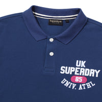 Athletics Felt Polo Shirt - D/Blue