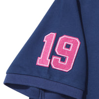 Athletics Felt Polo Shirt - D/Blue