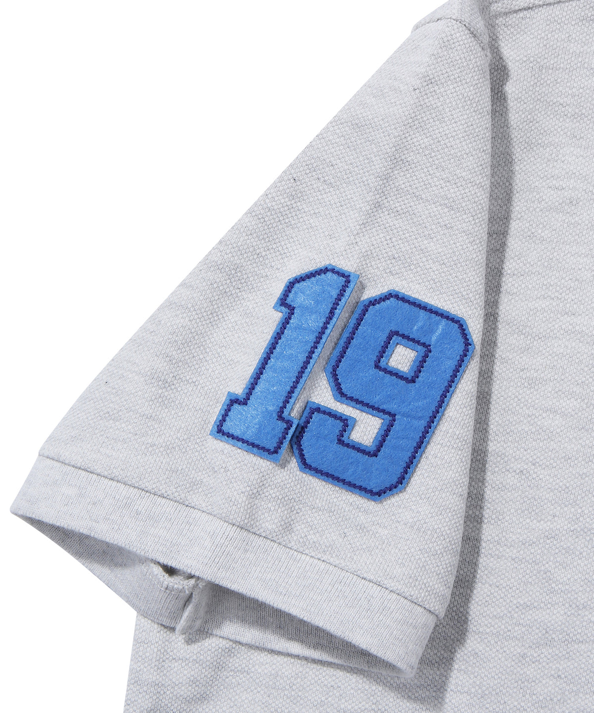Athletics Felt Polo Shirt - L/Grey