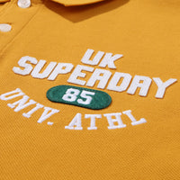 Athletics Felt Polo Shirt - Mustard