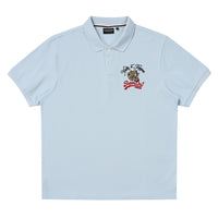 Tiger Logo Polo Shirt - Grey/Blue