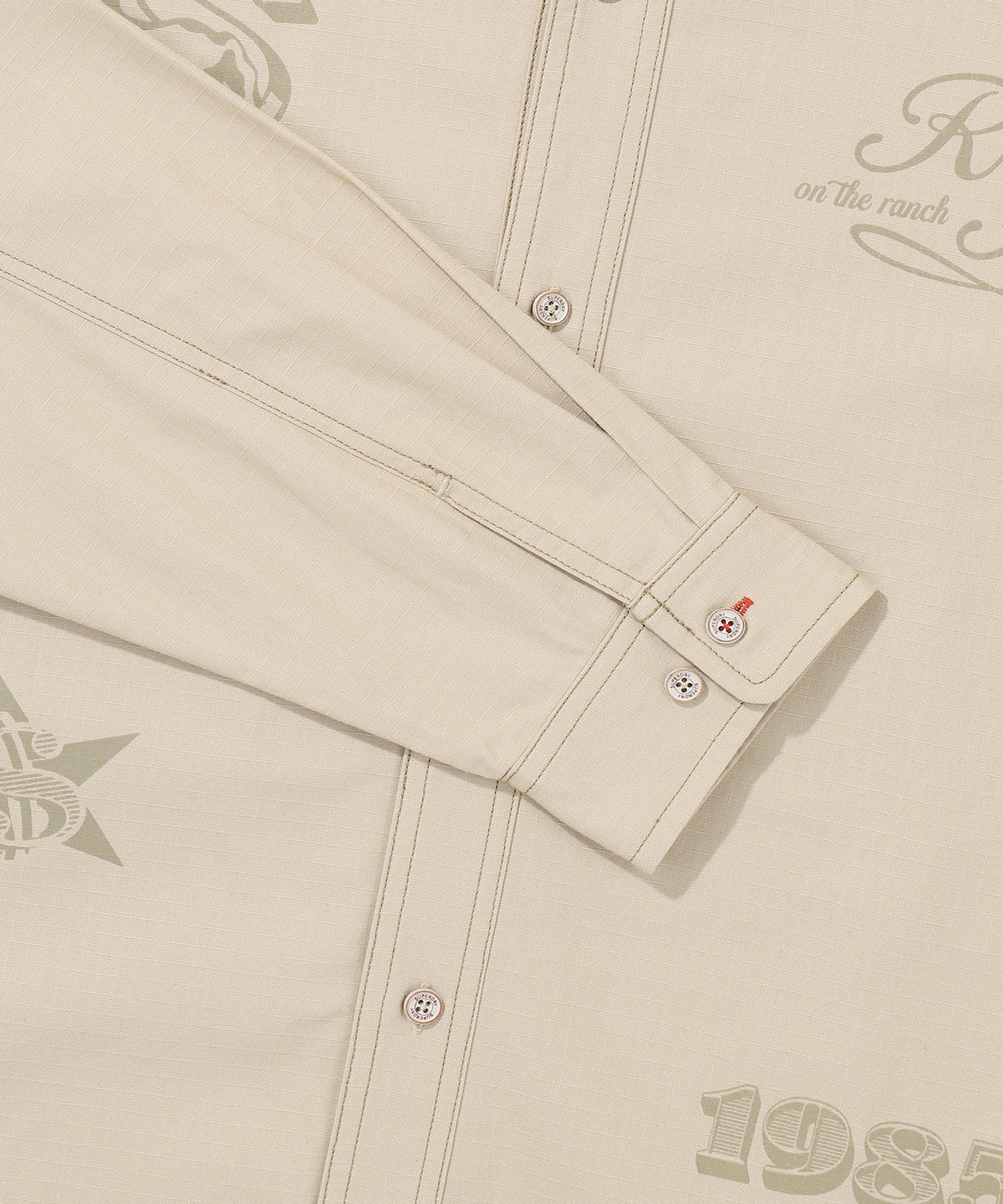 Rich Farmer Graphic Cotton Shirt - Beige