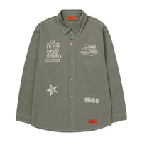 Rich Farmer Graphic Cotton Shirt - Olive