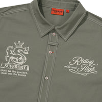 Rich Farmer Graphic Cotton Shirt - Olive
