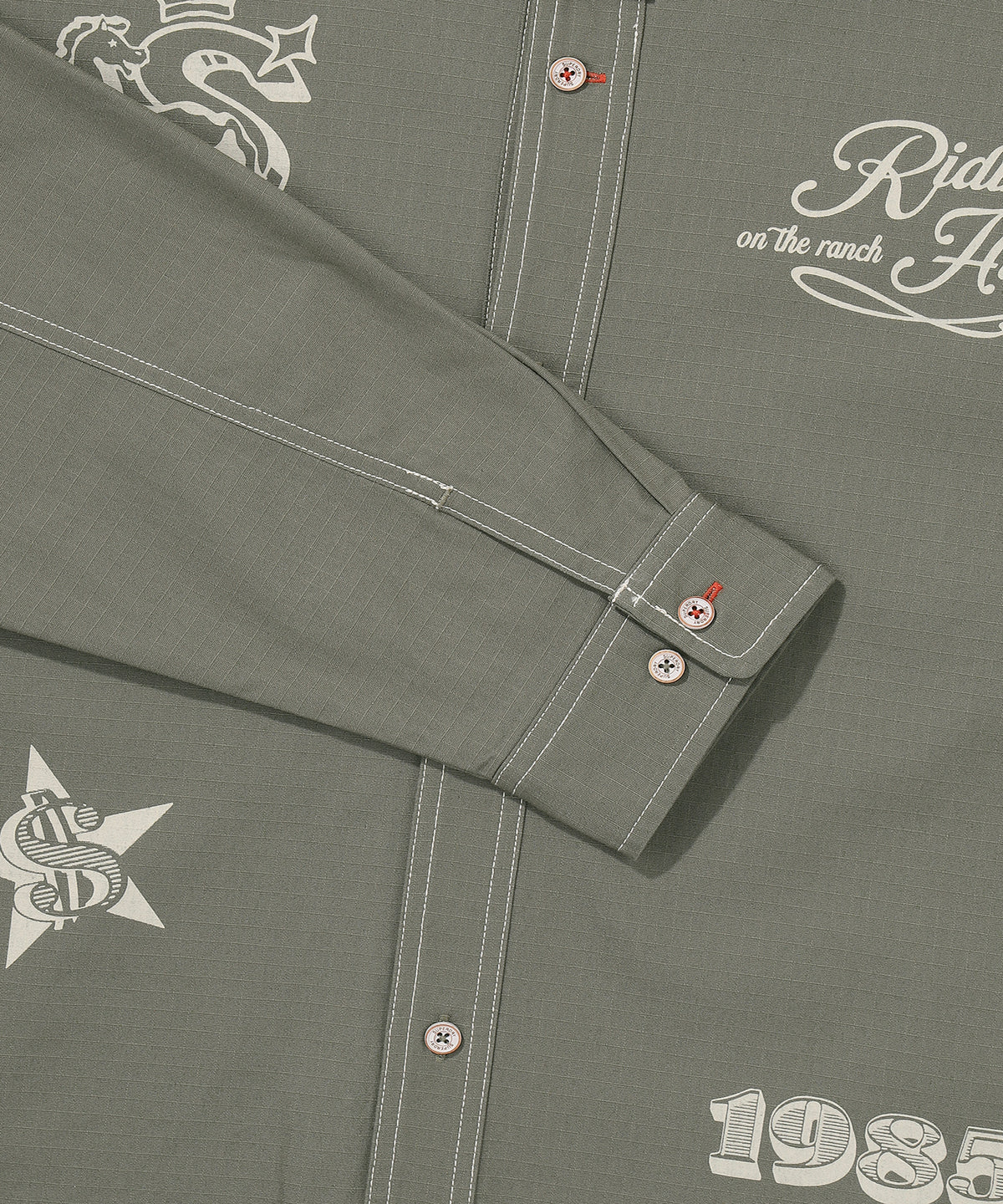 Rich Farmer Graphic Cotton Shirt - Olive
