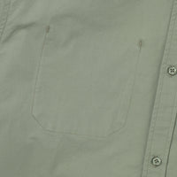 Contrast Stitch Work Pocket Shirt - Khaki Green