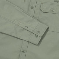 Contrast Stitch Work Pocket Shirt - Khaki Green