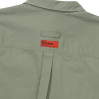 Contrast Stitch Work Pocket Shirt - Khaki Green