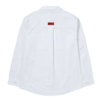 Contrast Stitch Work Pocket Shirt - White
