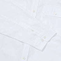 Contrast Stitch Work Pocket Shirt - White