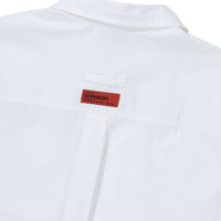 Contrast Stitch Work Pocket Shirt - White
