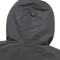 Hooded Signature Windbreaker Jacket - Charcoal