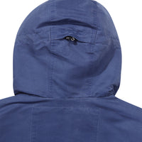 Hooded Signature Windbreaker Jacket - D/Blue