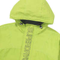 Hooded Signature Windbreaker Jacket - Lime