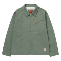 Zip Through Chore Jacket - Khaki