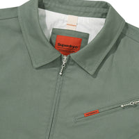 Zip Through Chore Jacket - Khaki