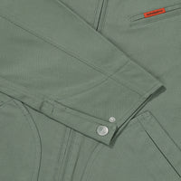 Zip Through Chore Jacket - Khaki