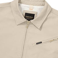Zip Through Chore Jacket - L/Beige