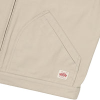Zip Through Chore Jacket - L/Beige