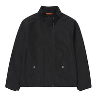 High Neck Windbreaker Jacket - Black