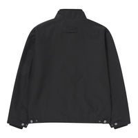 High Neck Windbreaker Jacket - Black