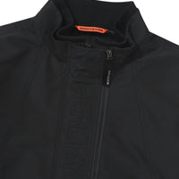 High Neck Windbreaker Jacket - Black