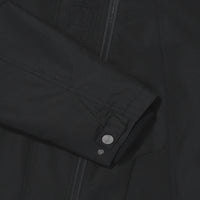 High Neck Windbreaker Jacket - Black