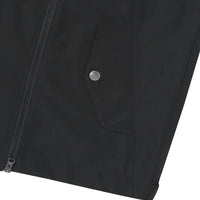 High Neck Windbreaker Jacket - Black