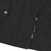 High Neck Windbreaker Jacket - Black