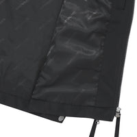 High Neck Windbreaker Jacket - Black