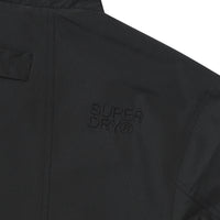 High Neck Windbreaker Jacket - Black