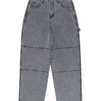 Double Knee Carpenter Denim Pants - Grey