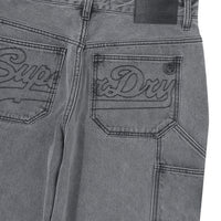 Double Knee Carpenter Denim Pants - Grey
