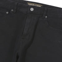 Vintage Slim Denim Pants - Black