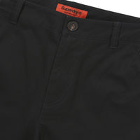 Label Cotton Chino Shorts - Black
