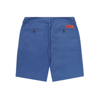 Label Cotton Chino Shorts - D/Blue