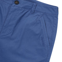 Label Cotton Chino Shorts - D/Blue