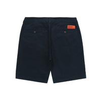Label Cotton Chino Shorts - D/Navy