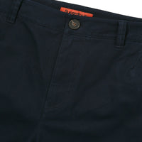 Label Cotton Chino Shorts - D/Navy