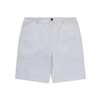 Label Cotton Chino Shorts - Ivory