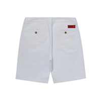 Label Cotton Chino Shorts - Ivory