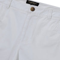 Label Cotton Chino Shorts - Ivory