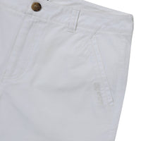 Label Cotton Chino Shorts - Ivory