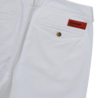 Label Cotton Chino Shorts - Ivory
